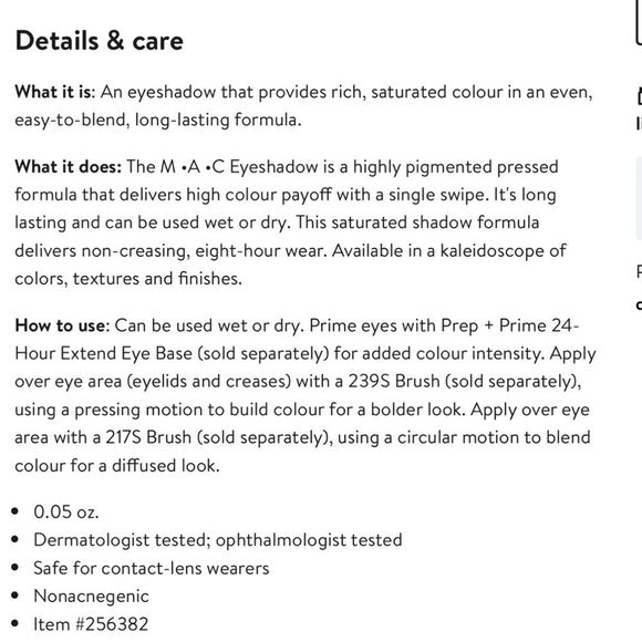 MAC Cosmetics Satin Eyeshadow - Picture 8 of 8